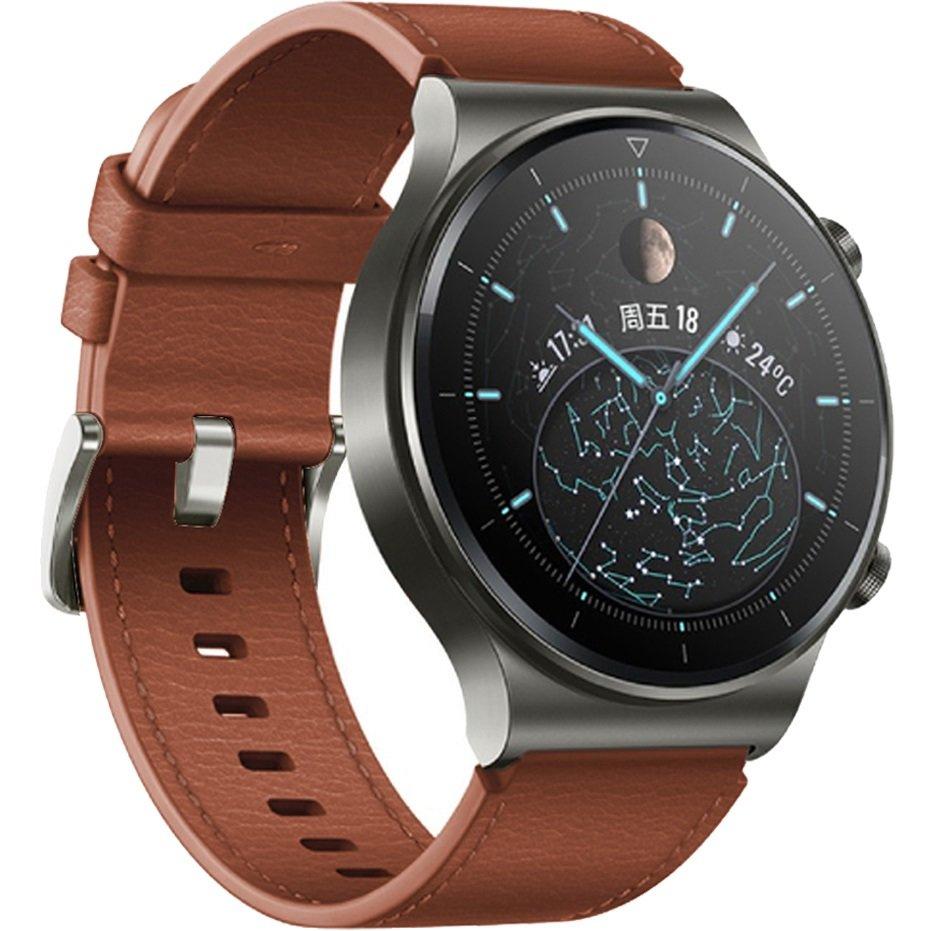 Universal Leather Strap 22mm, Grained Texture, Brown