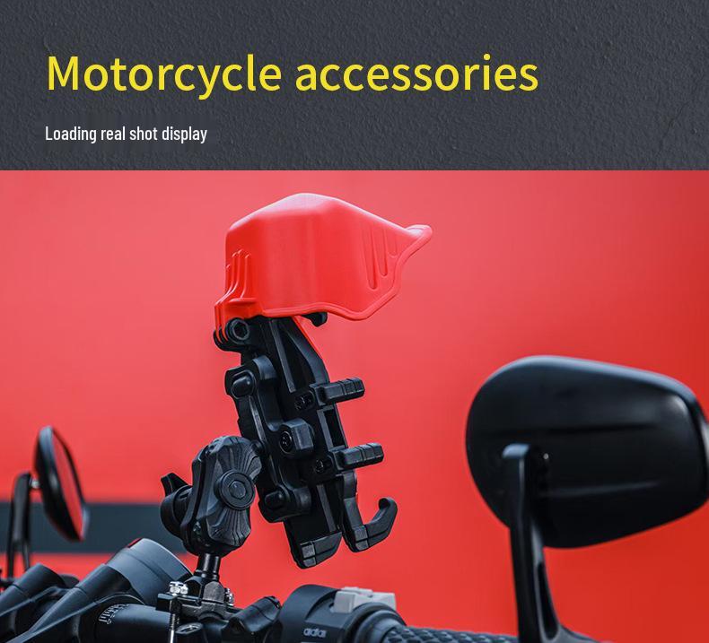 Shockproof Motorcycle Phone Holder with Anti-theft and Charging Features