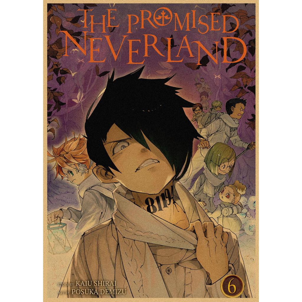 The Promised Neverland Anime Retro Kraft Paper Poster - Decorative Wall Art