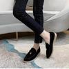 Leather Loafers Women's Spring and Autumn Flat-bottomed British Style LP Comfortable Pedal Lazy Shoes Casual Single Shoes