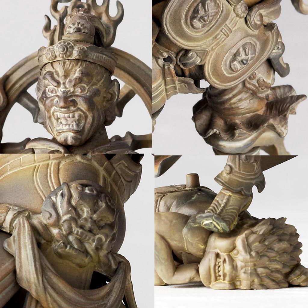 Revoltech Takeya 005EX Jikokuten Wooden Edition Painted Action Figure Non-Scale ABS&PVC