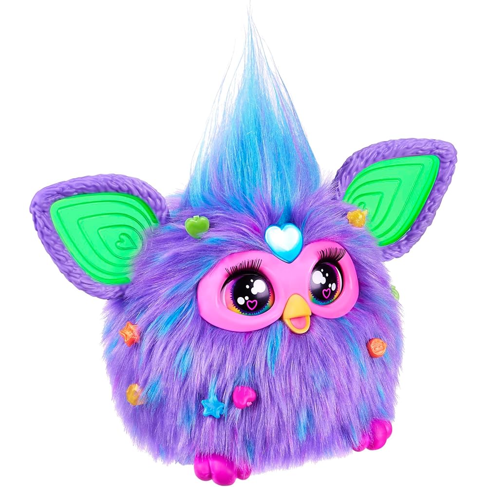 Hasbro Furby Interactive Toy Purple with 15 Accessories for Kids Ages 6 and Up Animatronic Plush F6743