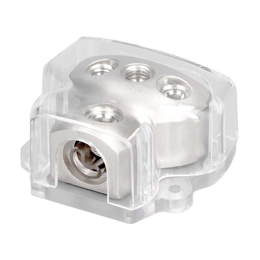 3‑Way Power Distribution Block Audio Fuse Holder Distributor Connecting Block for CarsTransparent Base