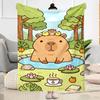 1pc Cute Bear Watching Stars Blanket Comfortable Soft Lightweight All Season Multi Purpose Blanket Travel Camping Picnics Sofa Office bedroom Friends