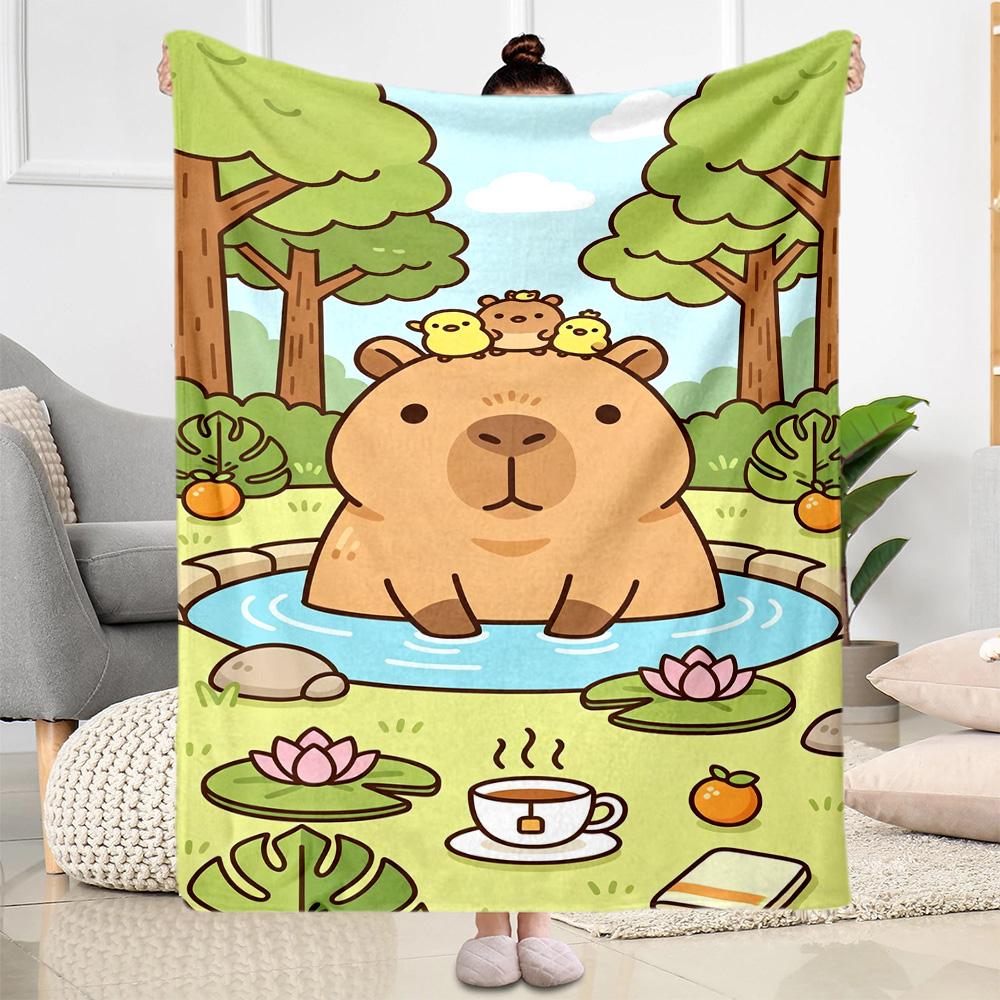 1pc Cute Bear Watching Stars Blanket Comfortable Soft Lightweight All Season Multi Purpose Blanket Travel Camping Picnics Sofa Office bedroom Friends