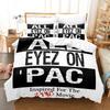 2 PAC Bettwäsche Set Einzelbett Twin Voll Queen King-Size Maße Maße Bettwäsche Set Erwachsener Kind Schlafzimmer Bettbezug Sets Druck Tupac Amaru Shakur