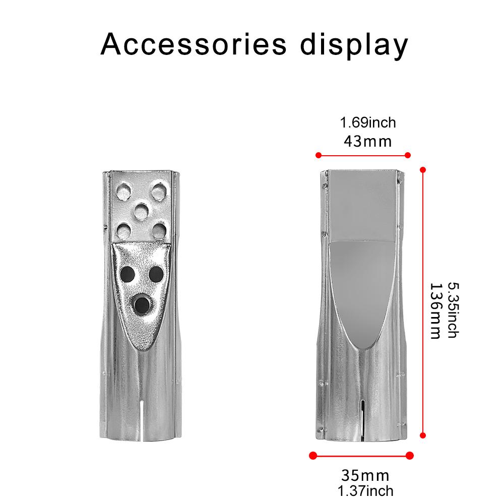Heat Gun Nozzles Hot Air Gun Nozzles for Building Hair Dryers Spoon Reflector Scraper Cone Glass Protection Nozzle 35mm Diameter