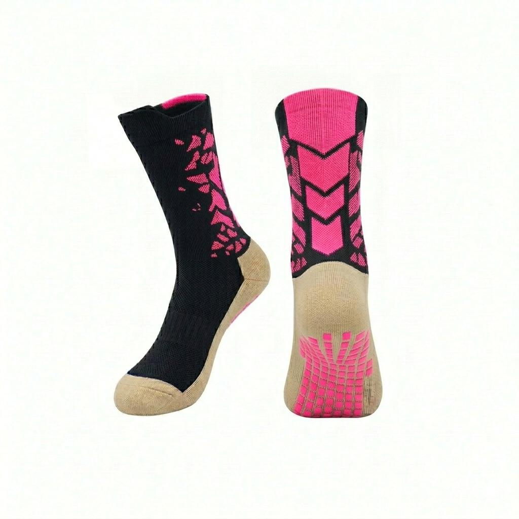 Anti-Slip Breathable Mid-Calf Football Socks with Towel Bottom