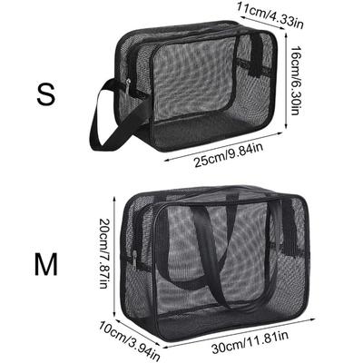 Mesh Shower Storage Bag Handbag - Makeup Storage Bag - Multi-functional Shower Bag -Large Capacity Portable Toiletry Storage Box