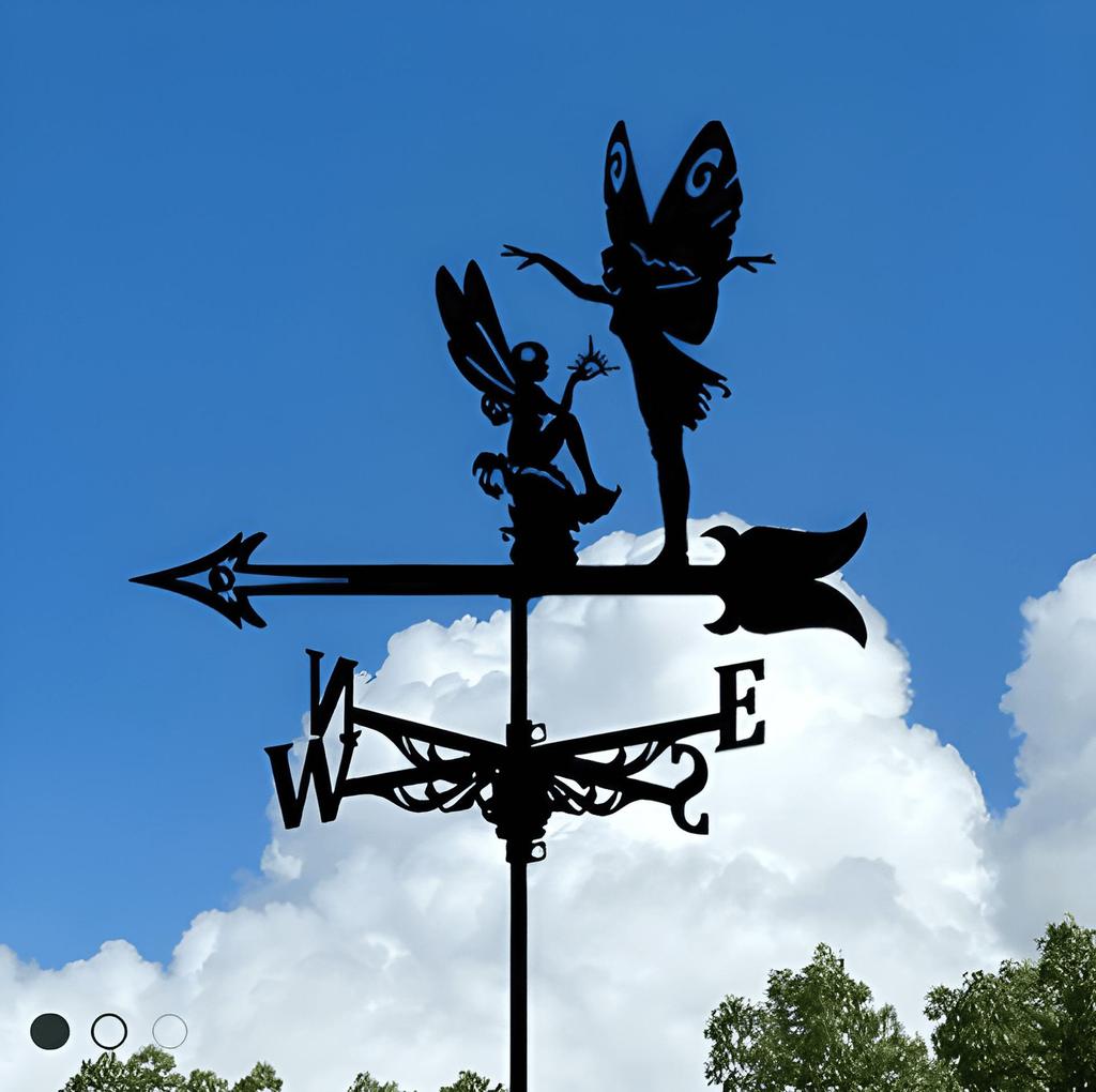 Decorative Iron Weather Vane - Outdoor Metal Roof Ornament