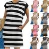 Summer New Striped Women's Clothing Casual Striped Vest Dress