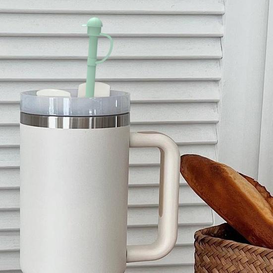 1/6ks sada silikonových brček pro sklenice o objemu 30/40 oz, opakovaně použitelná brčka s kryty, potravinářská snadno čistitelná náhradní silikonová brčka na cesty a venkovní použití