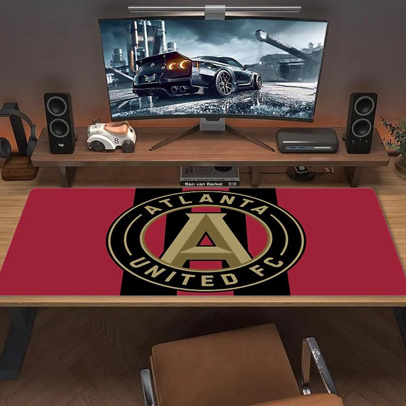 Atlanta United FC Druck Kissen Rutschfest Laptop Tablet Großes Mauspadd XXL Matte Mini-PC Spielmatte Mit Verriegeltem Rand
