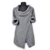 Elegante Maglione Cardigan Wrap da Donna a Maglia con Accogliente Collo a Dolcevita Sciarpa