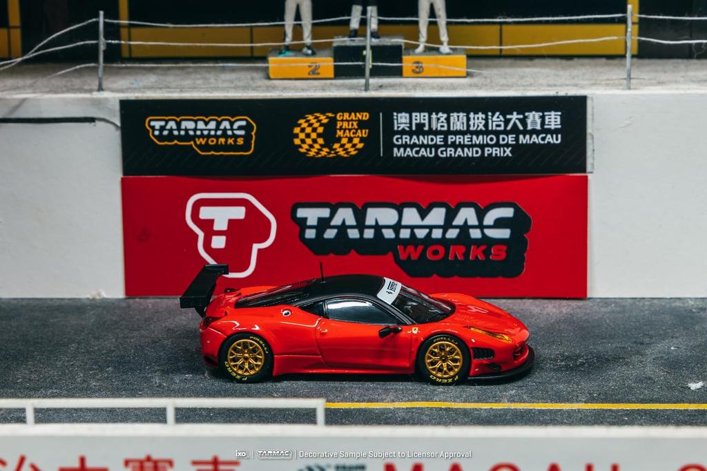 TARMACWORKS Ferrari 458 Italia GT3 Red Completed Product 1/64 T64R-073-RE