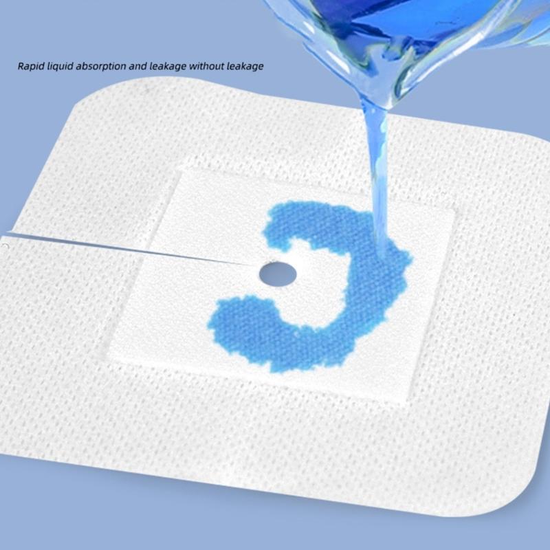 10 Pcs Sterile Catheter Stabilization Device Split Drain Adhesive Bandages Sterile Drain Patches Supplies for Nursing Care