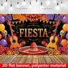 2D Flat Banner, 1 Piece - Mexican Banner, 180cm * 110cm / 70.8in * 43.3in, Made of Polyester materialDJH
