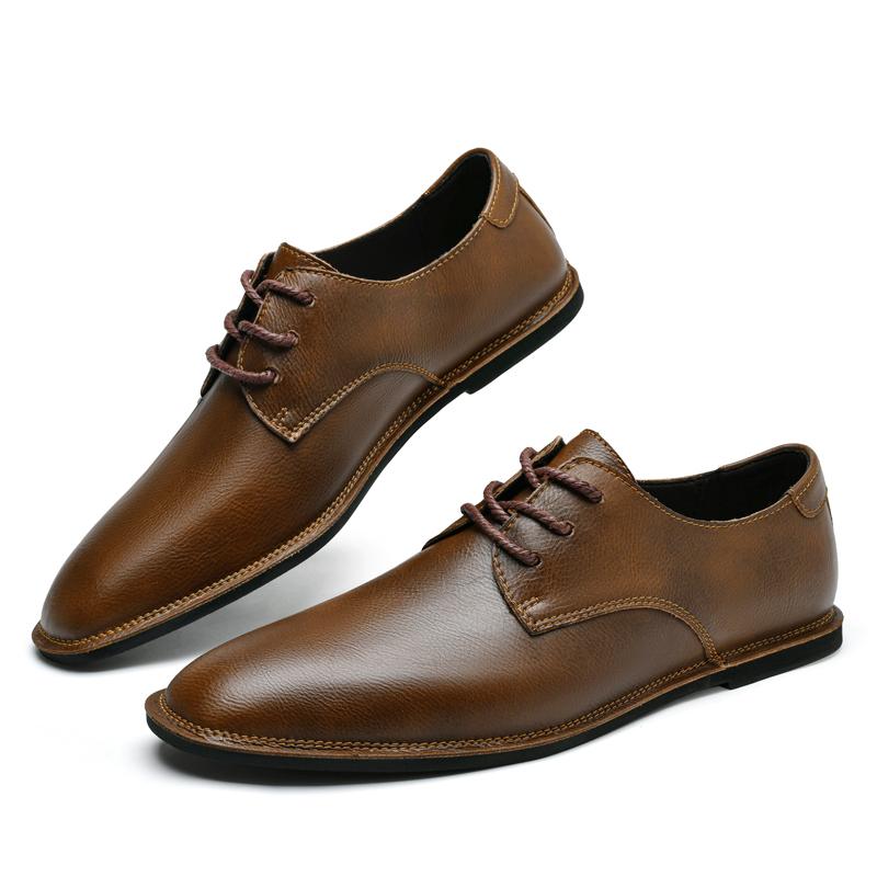 

Трендовые Новые Роскошные Дизайнерские Кружевные Черные Дерби на Шнуровке из Микрофибры для Мужчин Повседневная Формальная Обувь для Платья Zapatos Hombre 38