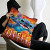 Cute Hello Sstitch Office Cushion Pillowcase Car Cushion CoverXCM Lumbar Pillowcase Sofa Pillowcover