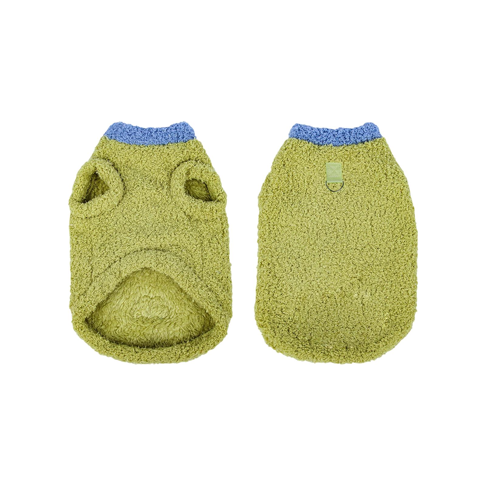 

Флисовый жилет для собаки с облачным узором и зимний пуловер, домашняя собака и одежда. XS зелёный