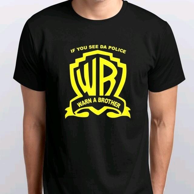 WARN A BROTHER T-SHIRT All sizes S M L XL XXL 3 4 XL colours Black, White
