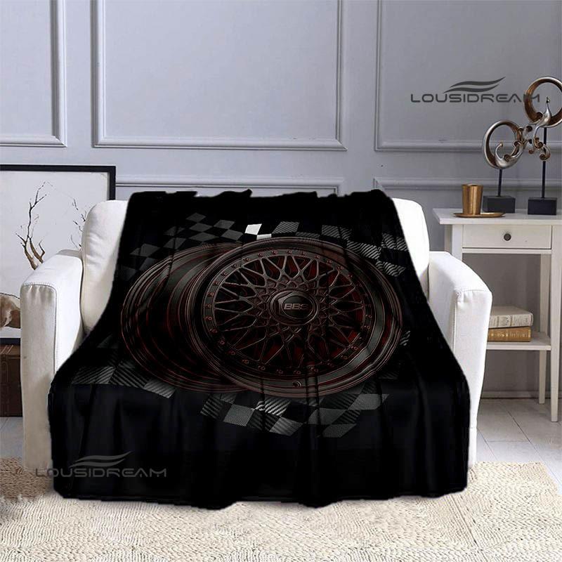 BBS LOGO printed blanket Picnic blanket Warm Flannel blankets Outdoor Blanket Home bed linings blankets for beds Birthday Gift