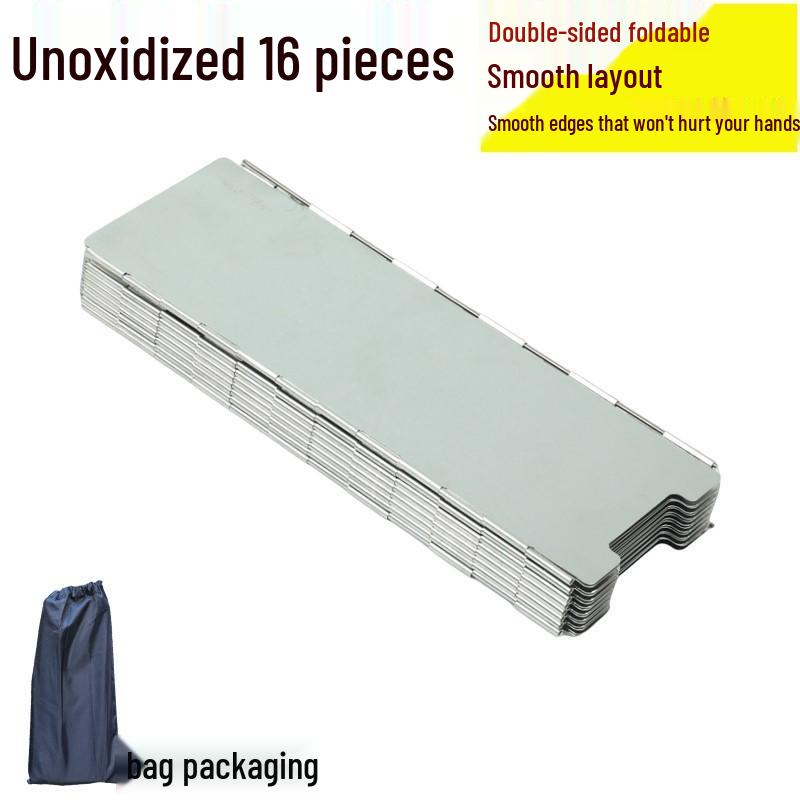 Outdoor Ultra-Light Aluminum Alloy Windshield for Folding Stove - 8/10 Pieces