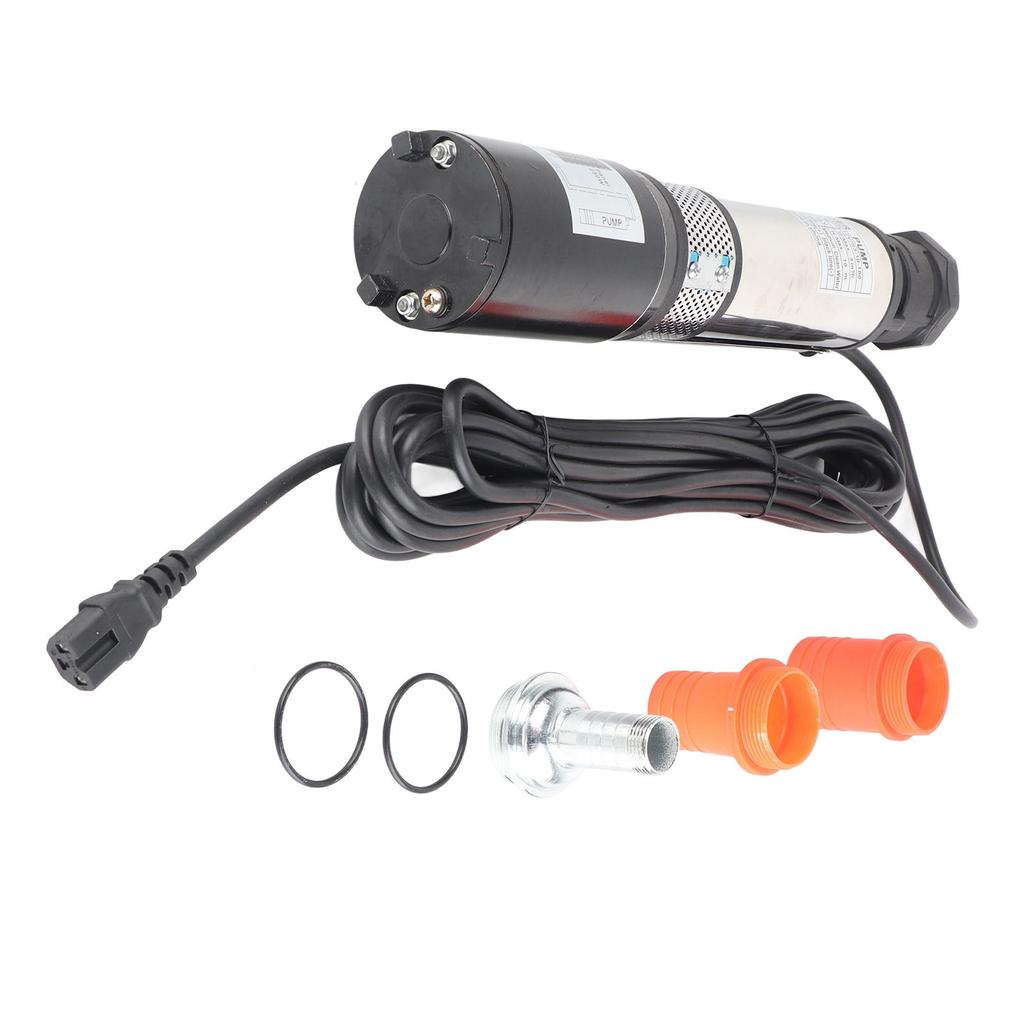 DC 12V Solar Water Pump Copper Wire Motor High Lift Stainless Steel Submersible Well Pump 180W