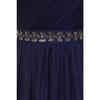 Little Mistress Marineblaues Maxikleid mit Juwelen-Taille für Damen/Damen