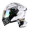 Motorcycle Helmet Unisex Full Face Street Bike Helmet All Season Large Tail Wing Motorcycle Protective Gear