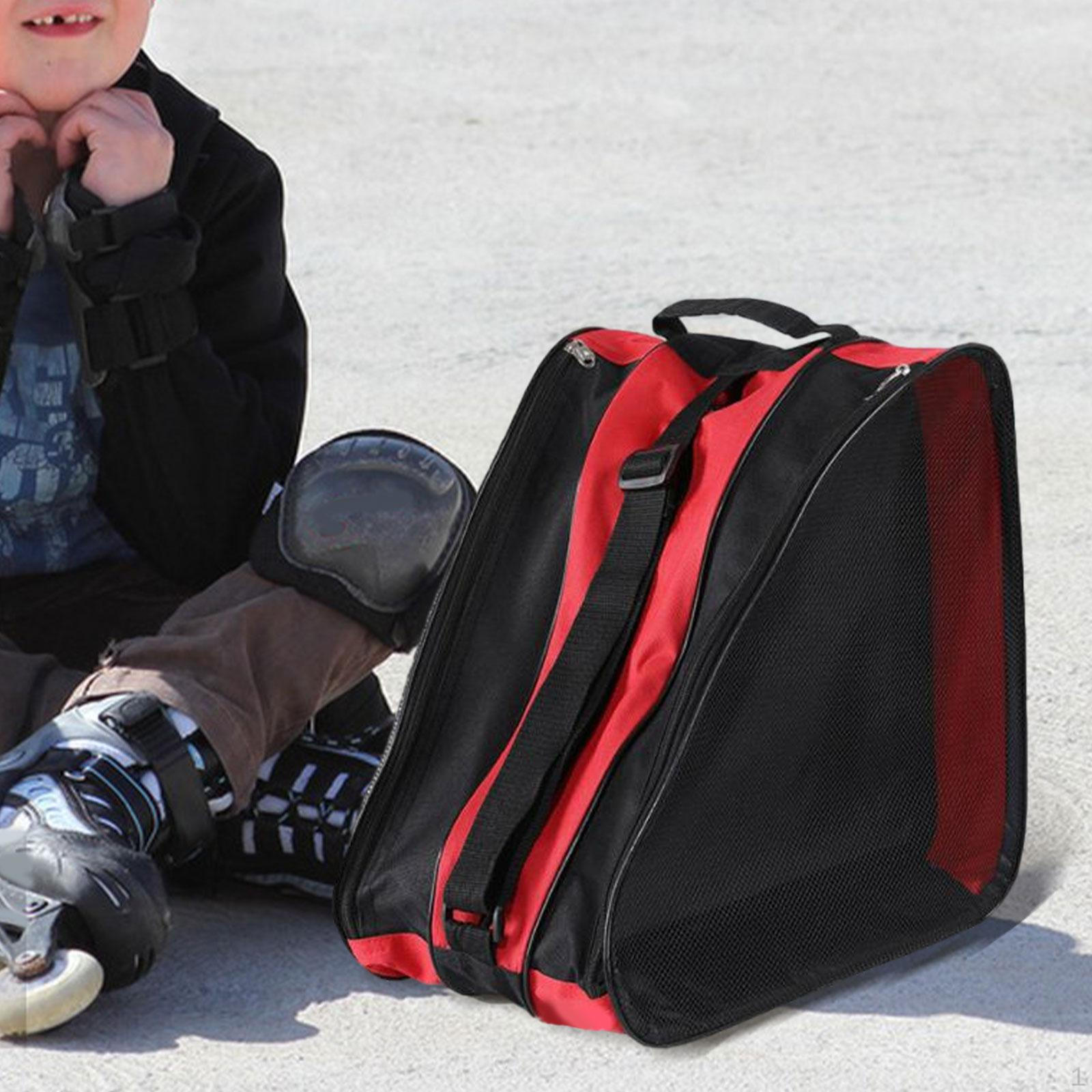 

Сумка для роликових ковзанів Ice Переноска великої ємності Зберігання взуття для катання на ковзанах червоний