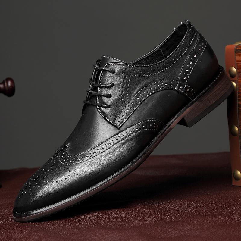 Fashion High Quality Male Oxford Shoes Genuine Leather Mens Casual Shoes Cowhide Business Brand Male Footwear Soft Comfortable Sneakers