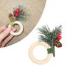 6pcs Pine Cone Napkin Ring Xmas Table Decoration Pine Cones Xmas Napkin Holder for Xmas Wedding Birt