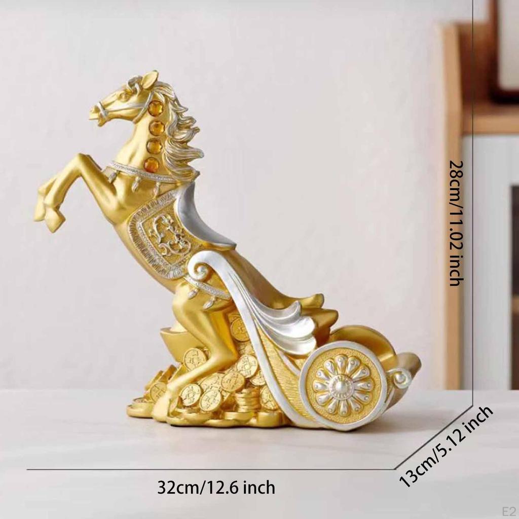 Wine Bottle Holder Tabletop Rack Horse Statue Resin Elegant Decorative Display Stand