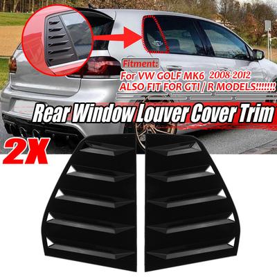 For VW Accessories Golf 6 MK6 GTI R GTD 2008-2012 Car Rear Side Window Louver Air Vents Windshield Decoration Cover