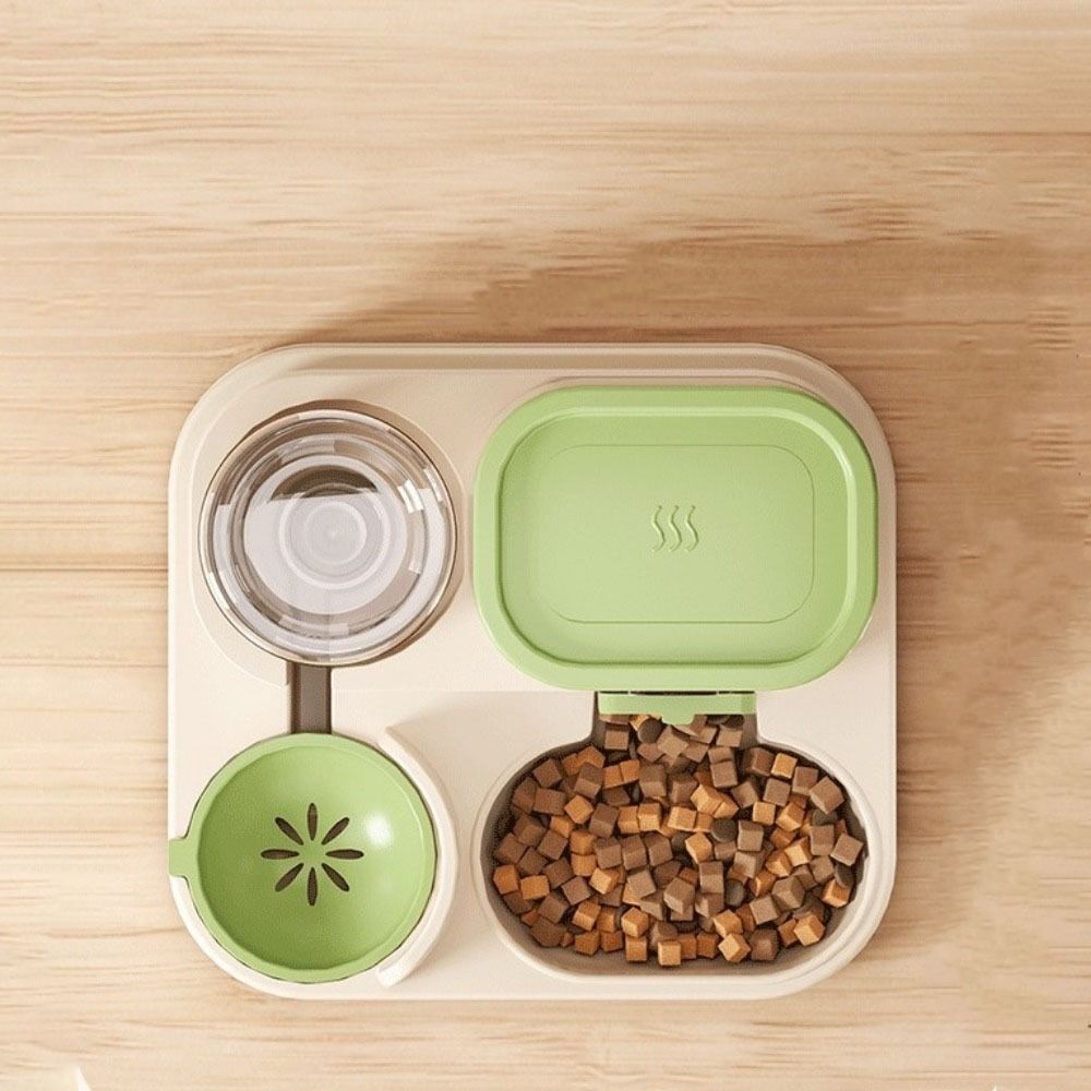 Dry Wet Separation Automatic Cat Water Feeder Integrated Cat Dog Food Bowl  for Water Feeding
