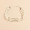 Fashion, Highlight ABS Popular Necklace Handmade Multi-layer Pearl Necklace Necklace Jewelry Women Chocker