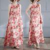 New Bohemian Long Dress - Summer New Fitted and Expanded Sleeveless Round Neck Printed Dress