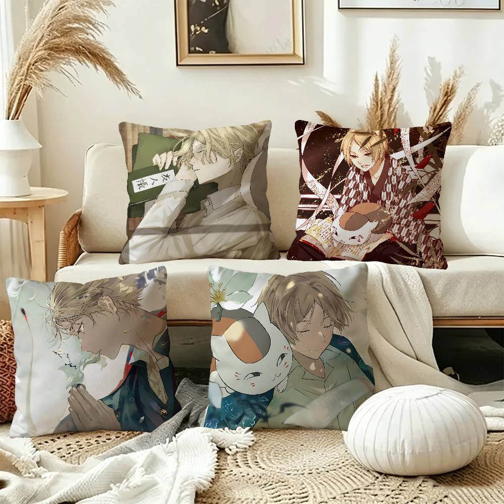 Natsume Yuujinchou Cartoon Cushion Cover Pillow Cover Decor Pillowcase Printed Cushion Case for Couch