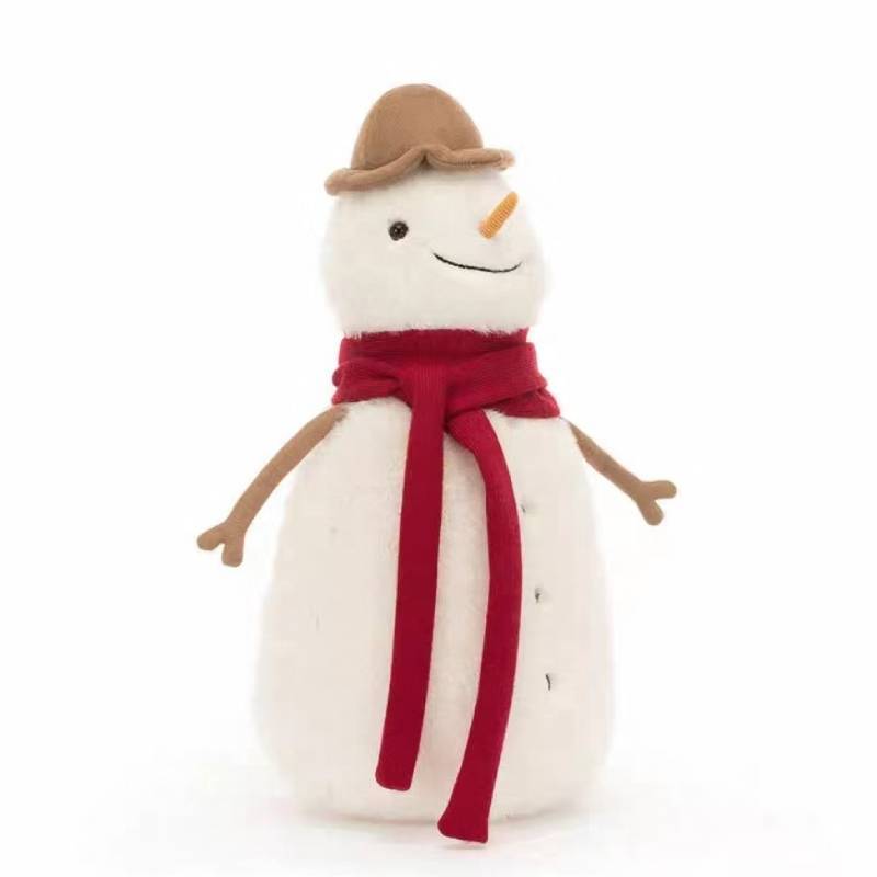 Snowman Jellycat Plush Toy With Hat And Scarf Design For Kids Daily Gift Holiday