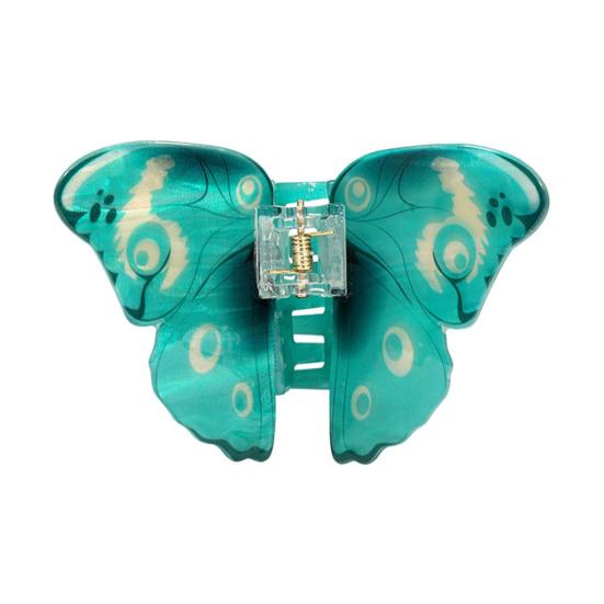 Women Hair Claw Colorful Imitation Butterflies Design Hair Clip Non-Slip Secure Grip Back Head Hair Clip Hair Accessories