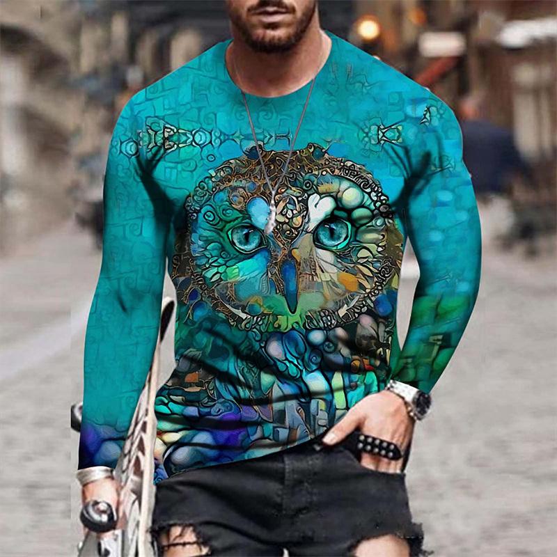 

Long Sleeve 3D Animal Printed T-Shirts For Men Tiger Graphic Tees Trendy Fashion T-Shirt Casual Tops Male Women Chilren Clothes