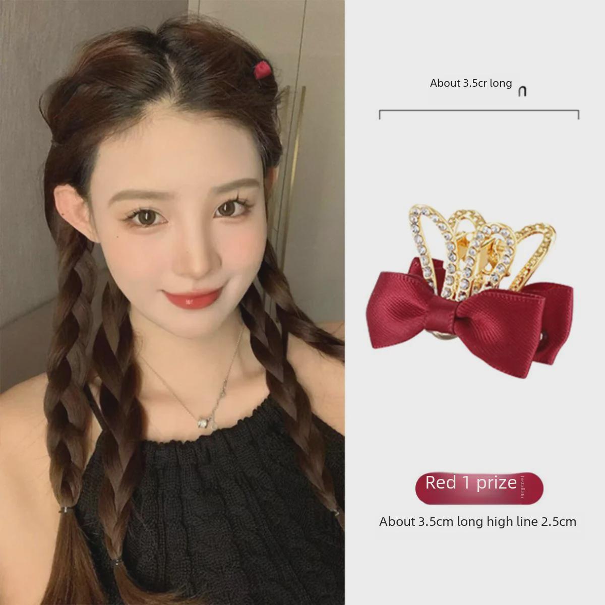 

Wang Xinling Double-Sided Bow Rhinestone Hair Clip