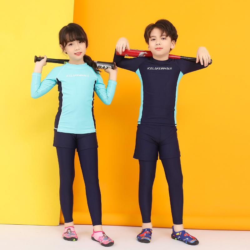 Kids' Long Sleeve Sun Protection Swimsuit - Quick Dry, UV Protection for Boys and Girls