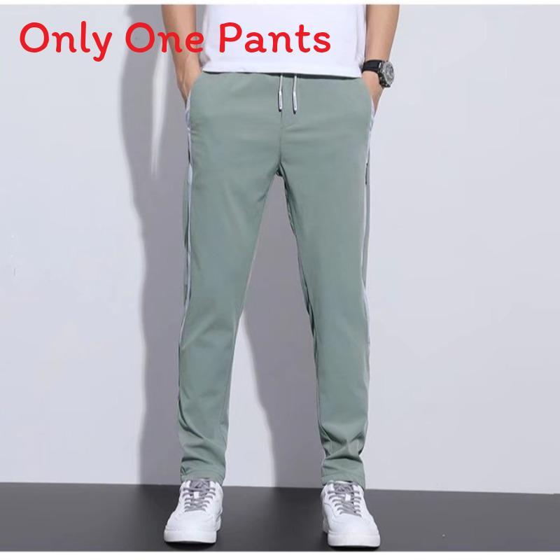 Summer Ice Silk Mens Casual Pants With Spliced Design For Youth And Teenagers