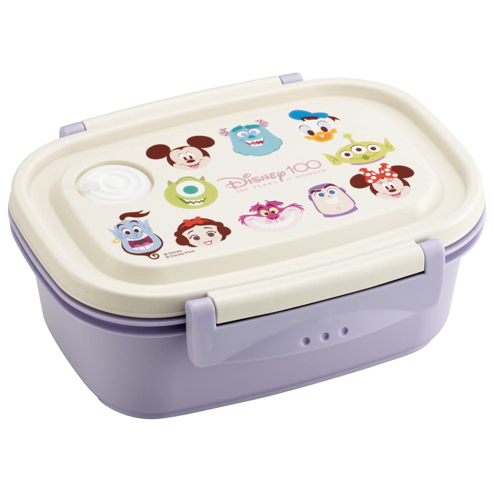 

Skater Easy Lightweight Bento Disney 100 Sealable Storage Made in Disney 100th Anniversary & Box, M, 550ml, Microwaveable, Container, Japan, XPM4-A