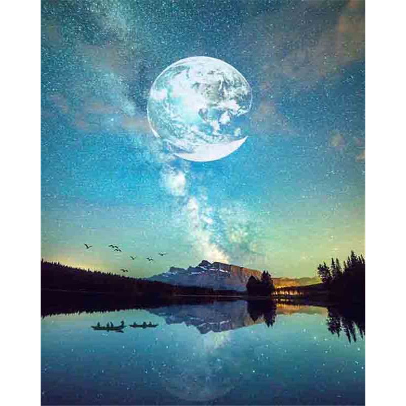 Malowanie po numerach diamentami Krajobraz Kamyczki Obrazy Krajobraz Mozaika diamentowa Kreskówka Dekoracja domu Naklejka na ścianę