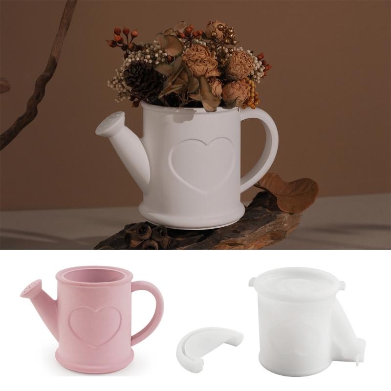 Multifuntional Silicone Watering Can Moulds Organizers Jar Molds Silicone Crafting Mold Suitable for Home Decorations