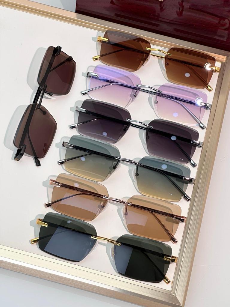 Unisex Luxury Frameless Square Sunglasses - Versatile Metal Fashion for Parties and Photos