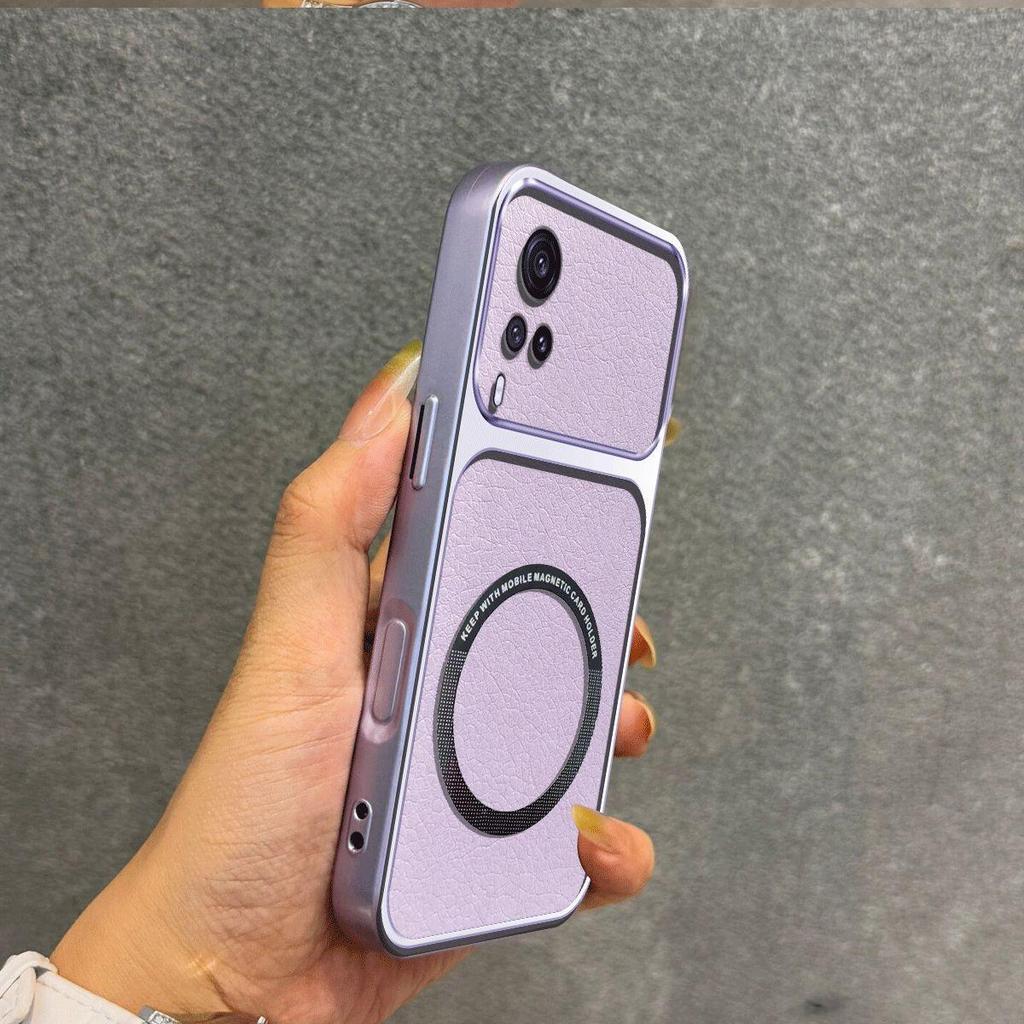 Upgraded Big Lens Protection Case for Vivo Y53s 4G,Y51,Y31 2020 Luxury Leather Casing with Magnetic Ring